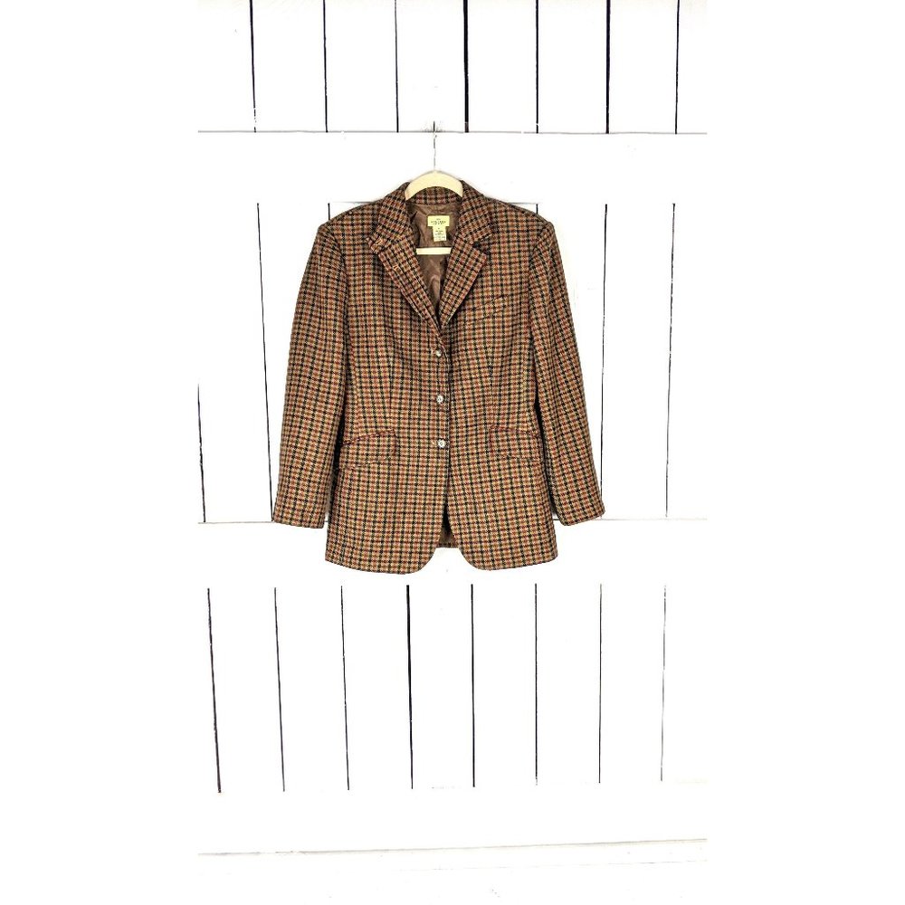Vintage Limited America wool tartan plaid blazer jacket